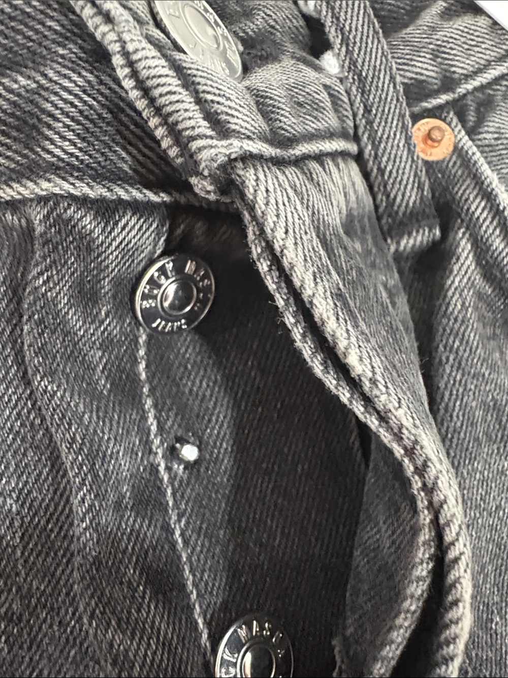 Buck Mason Women’s The Original Straight Leg Mid Rise Jeans Size 23 Charcoal - Picture 13 of 13
